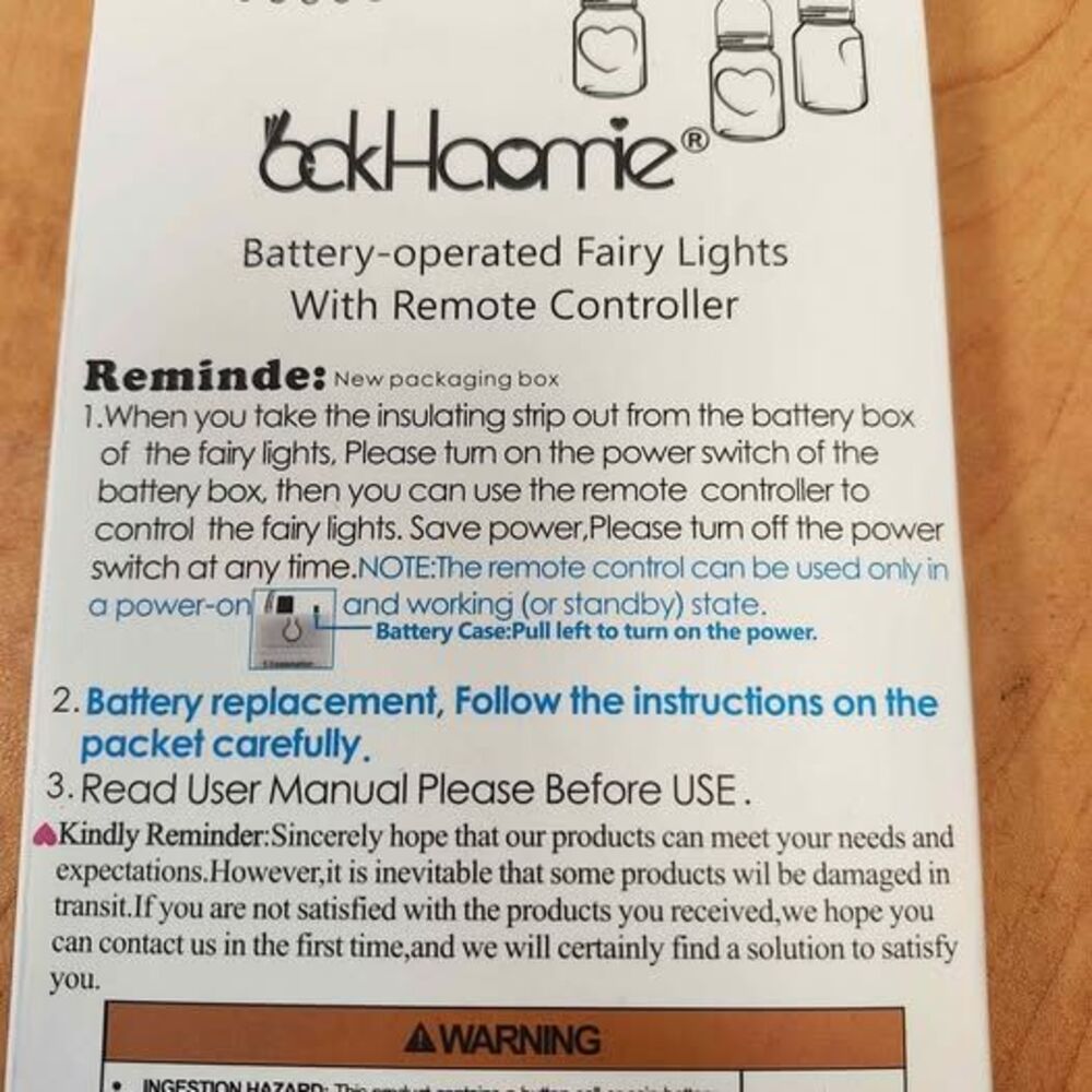 ✨ Battery Operated Fairy Lights with Remote – Warm White